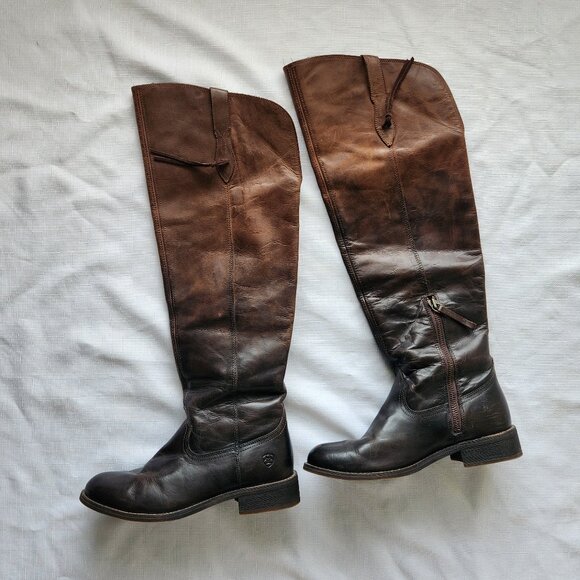Ariat Side Zip Brown Tall Boots Women (9B) - Picture 2 of 16